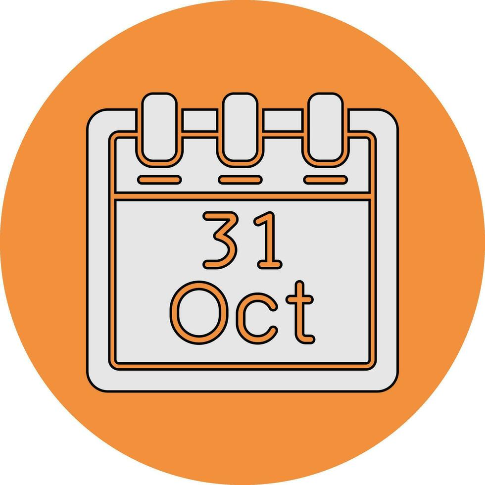 Oktober 31 Vektor Symbol