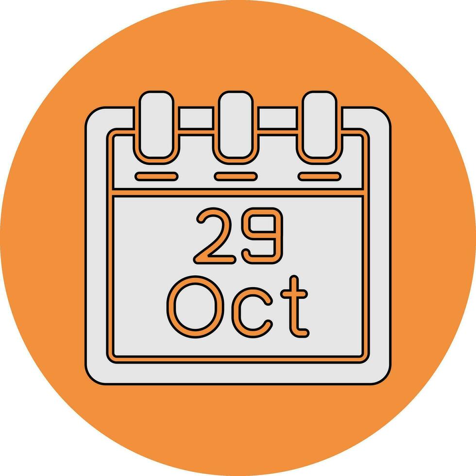 Oktober 29 Vektor Symbol