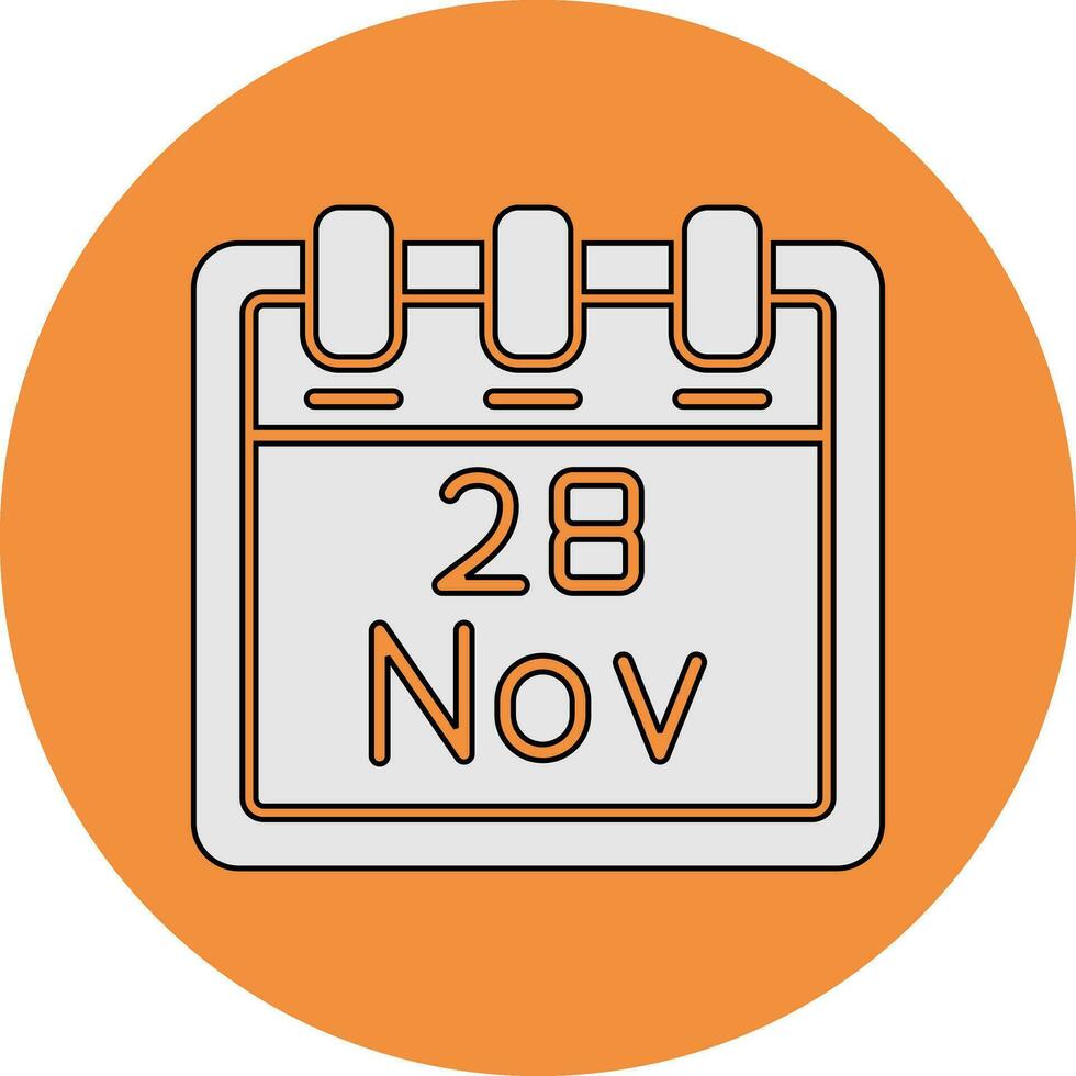 November 28 Vektor Symbol