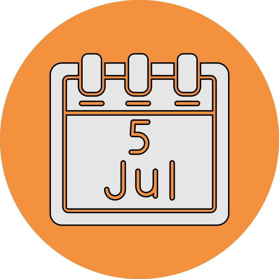 Juli 5 Vektor Symbol