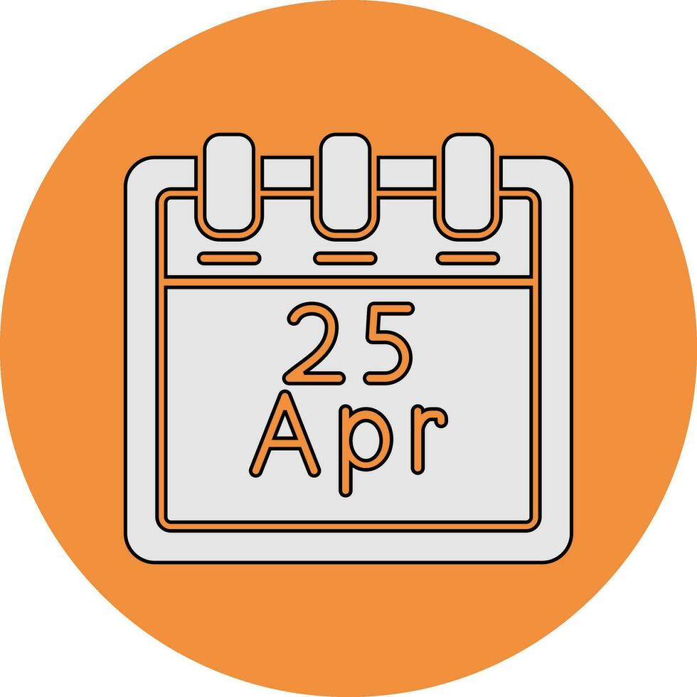 April 25 Vektor Symbol