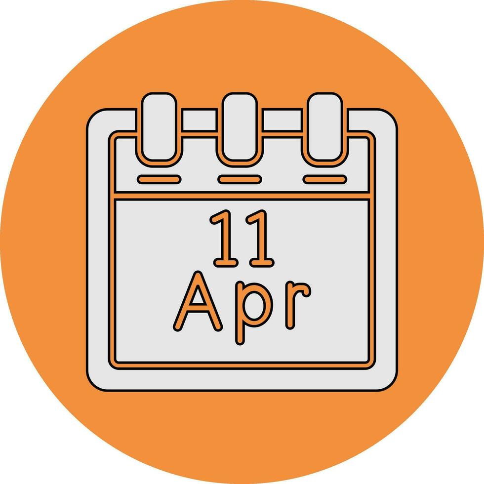 april 11 vektor ikon