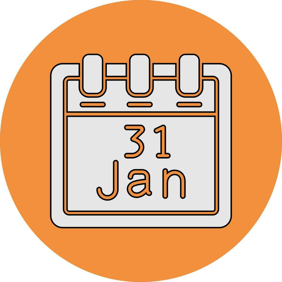 Januar 31 Vektor Symbol