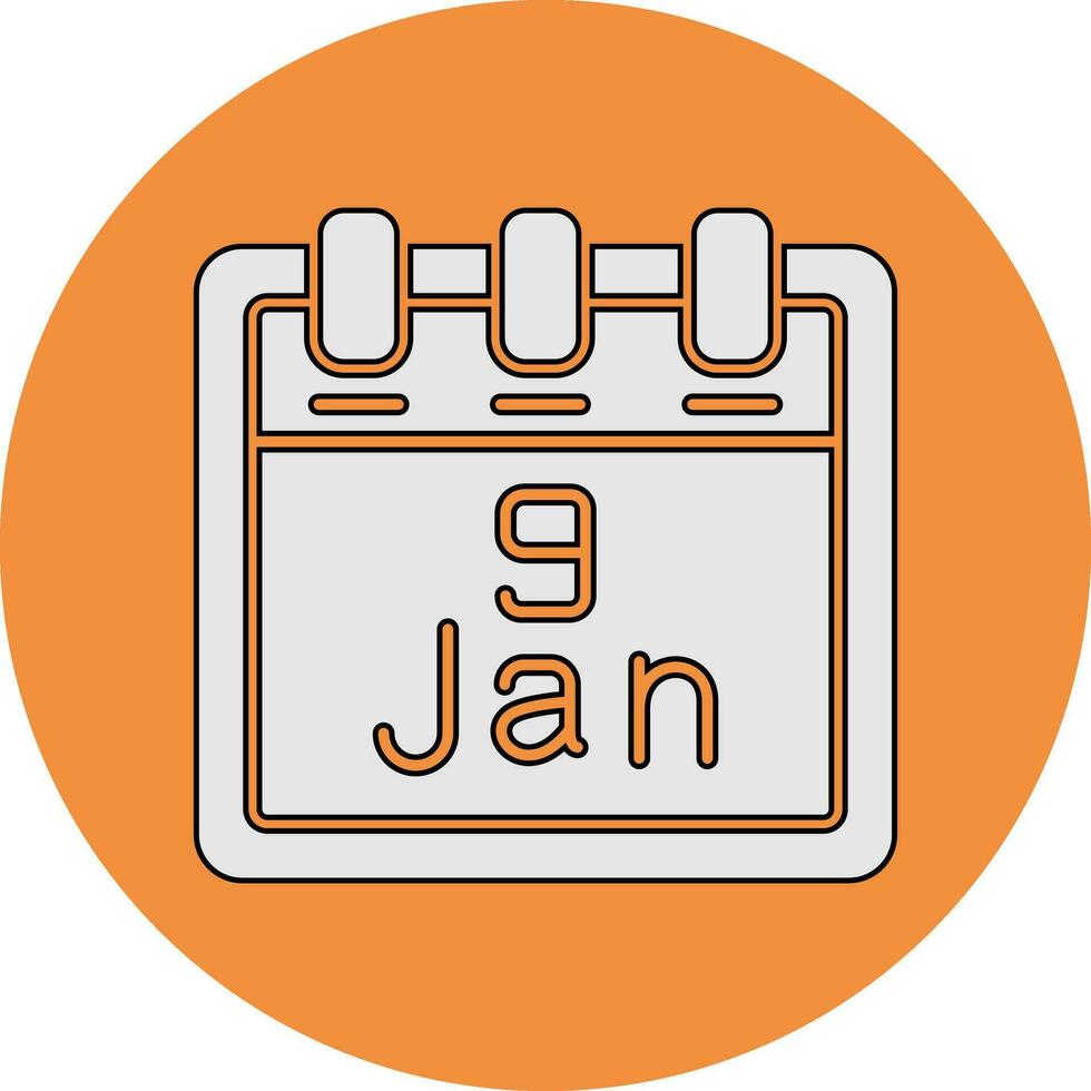 Januar 9 Vektor Symbol