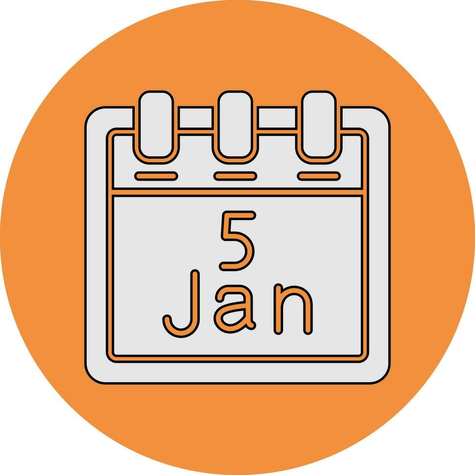 Januar 5 Vektor Symbol