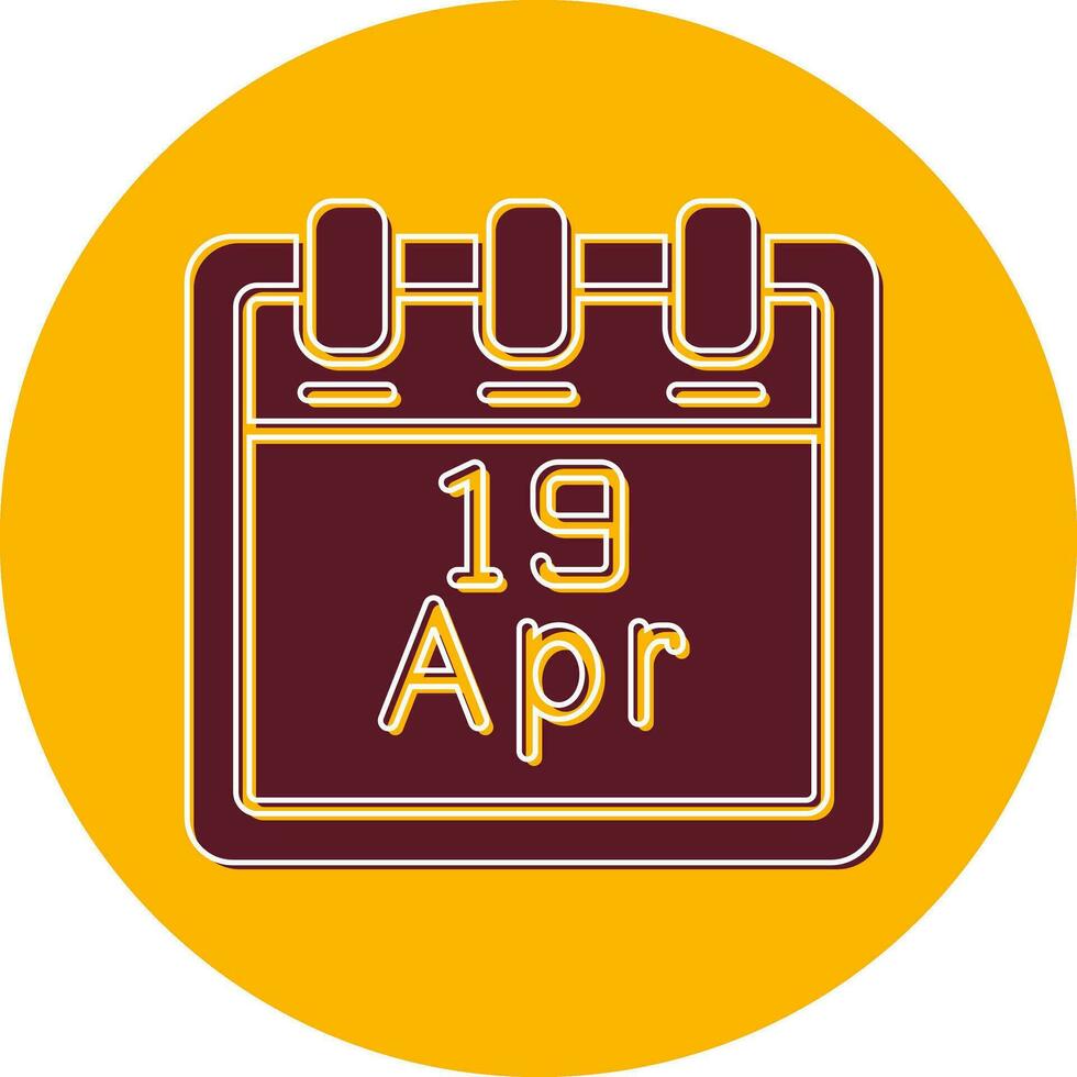 April 19 Vektor Symbol