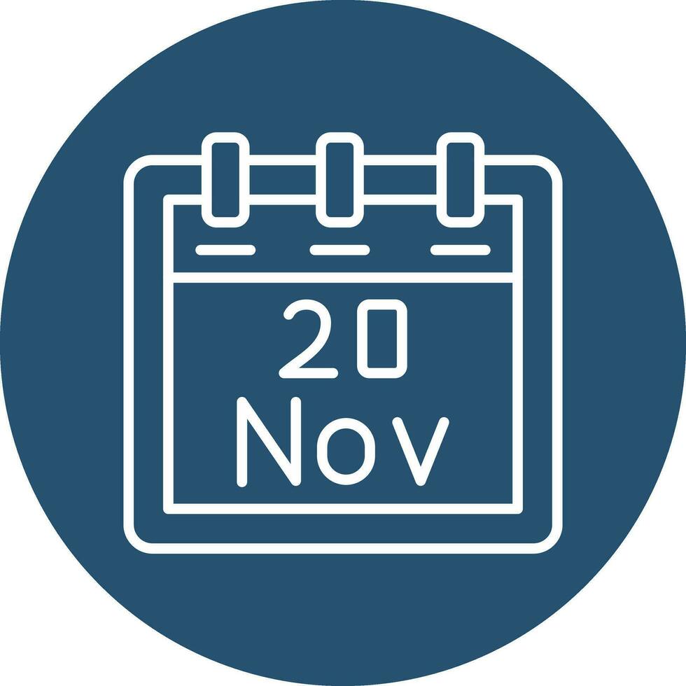 November 20 Vektor Symbol