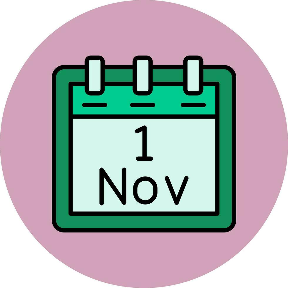 November 1 Vektor Symbol