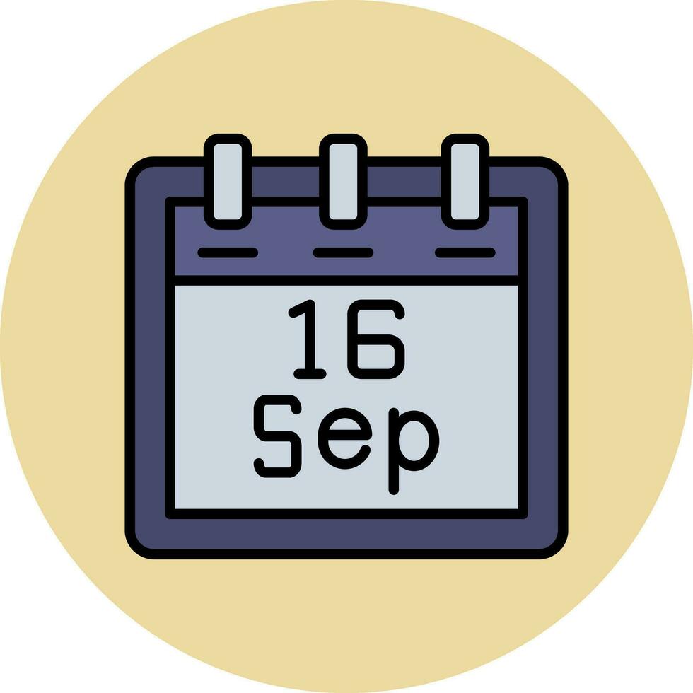 september 16 vektor ikon