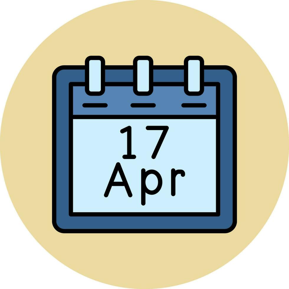 april 17 vektor ikon