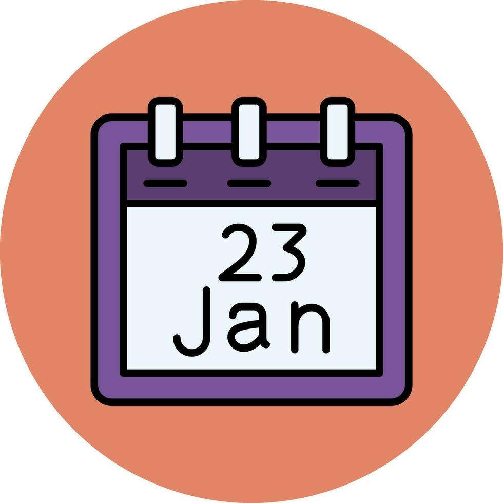 Januar 23 Vektor Symbol