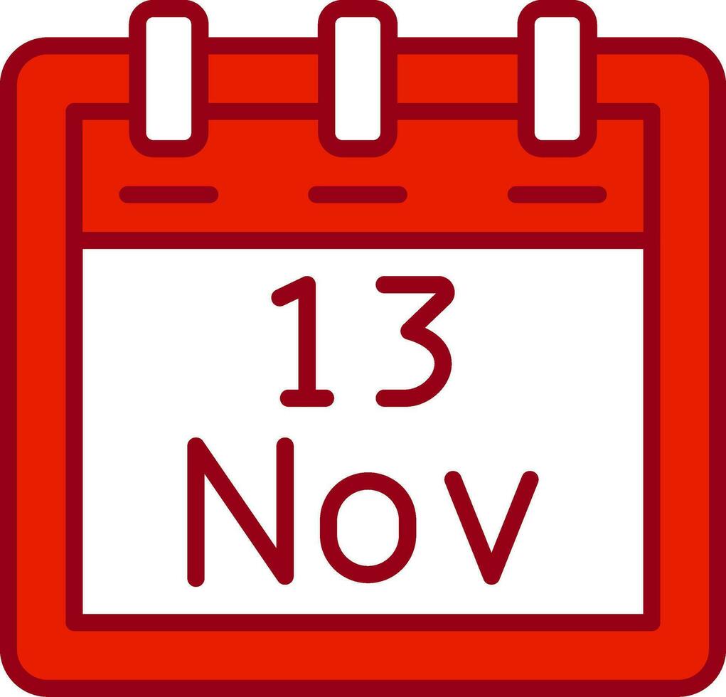 November 13 Vektor Symbol