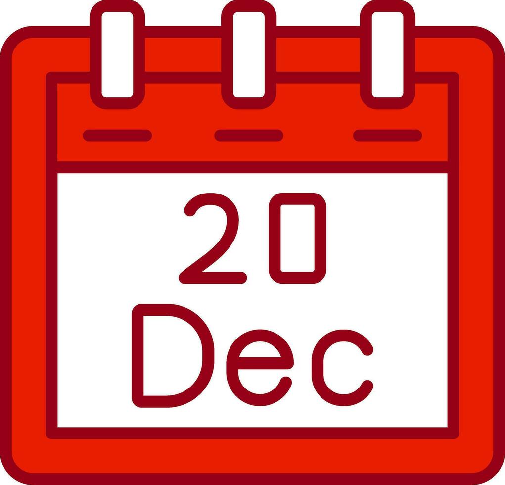 Dezember 20 Vektor Symbol