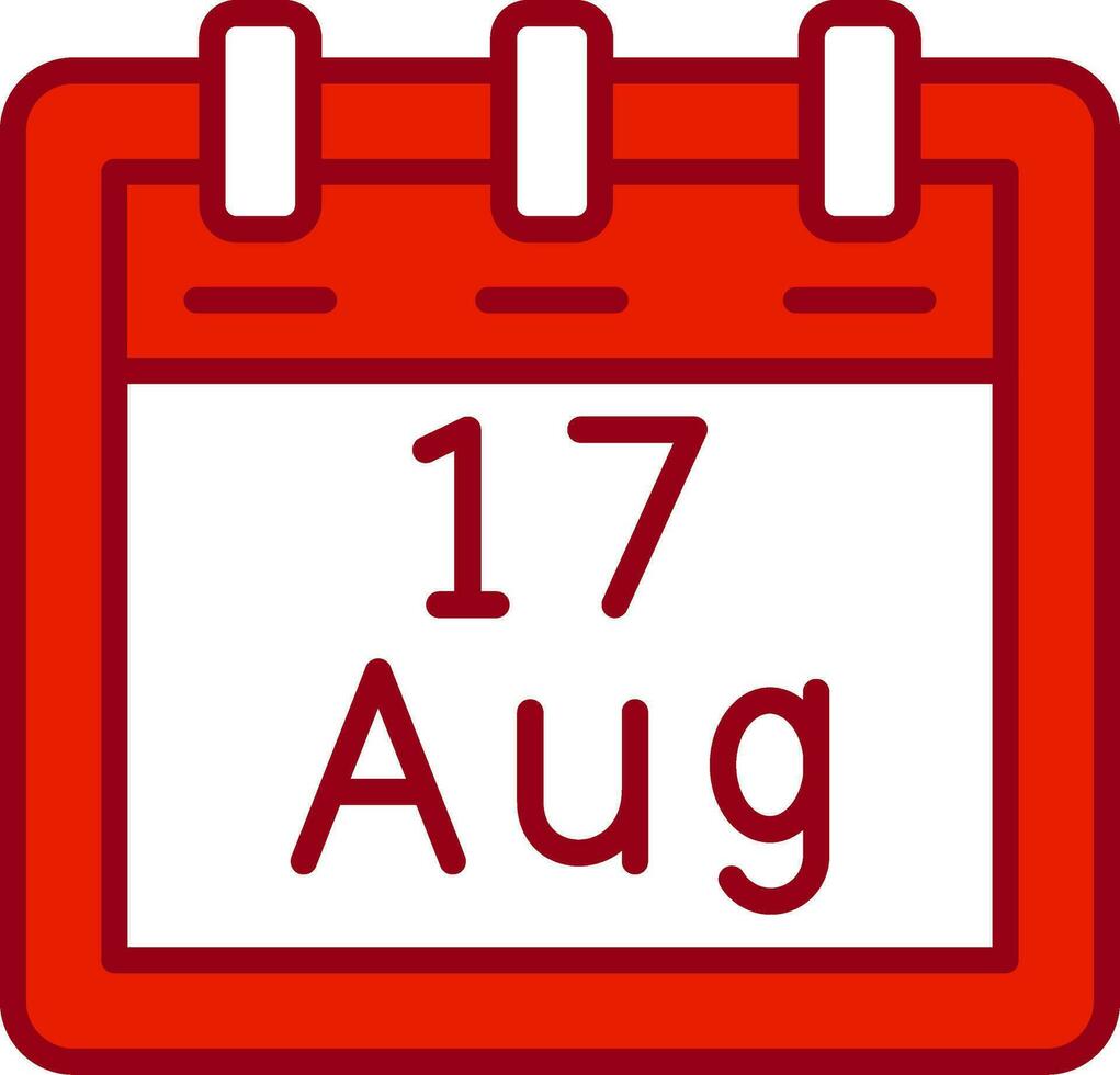 augusti 17 vektor ikon