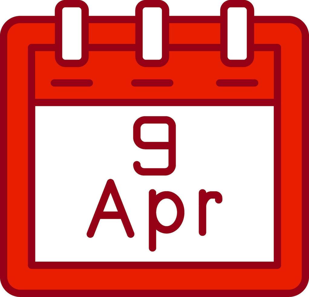 April 9 Vektor Symbol