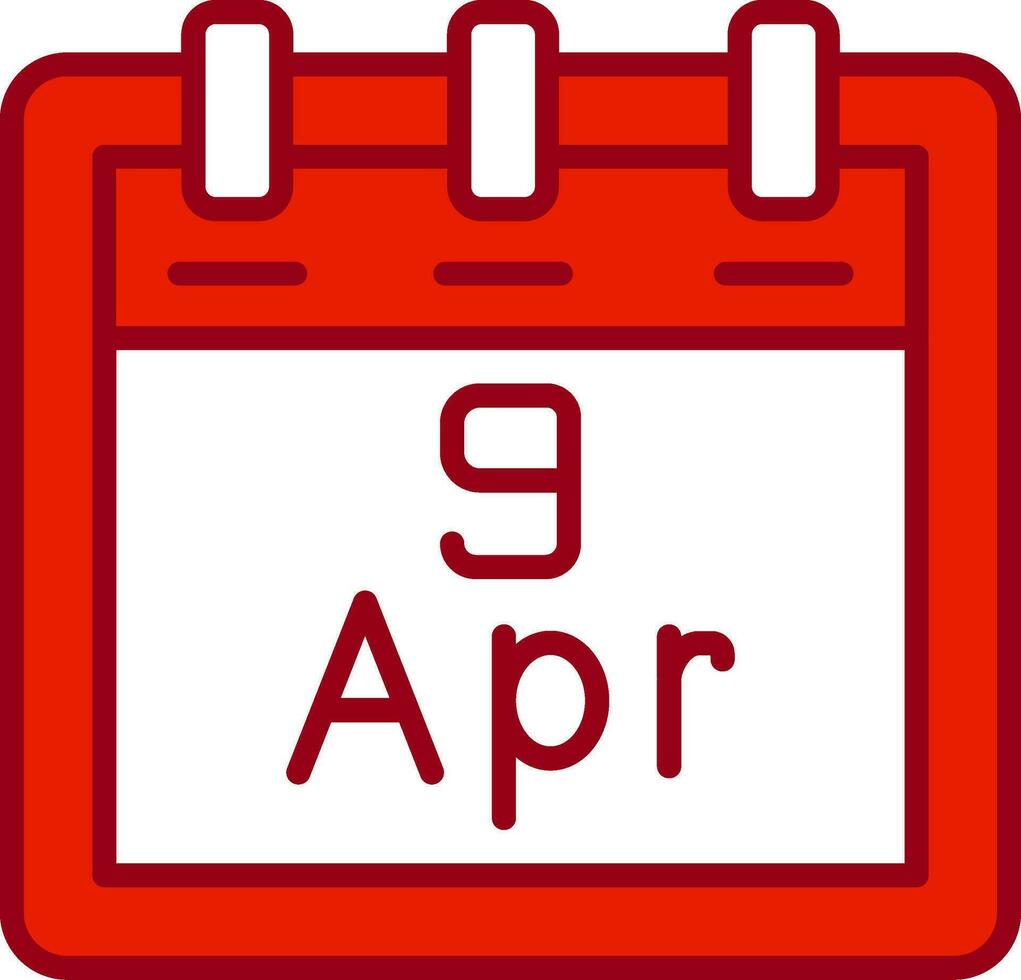 april 9 vektor ikon