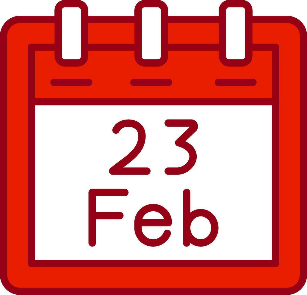 Februar 23 Vektor Symbol