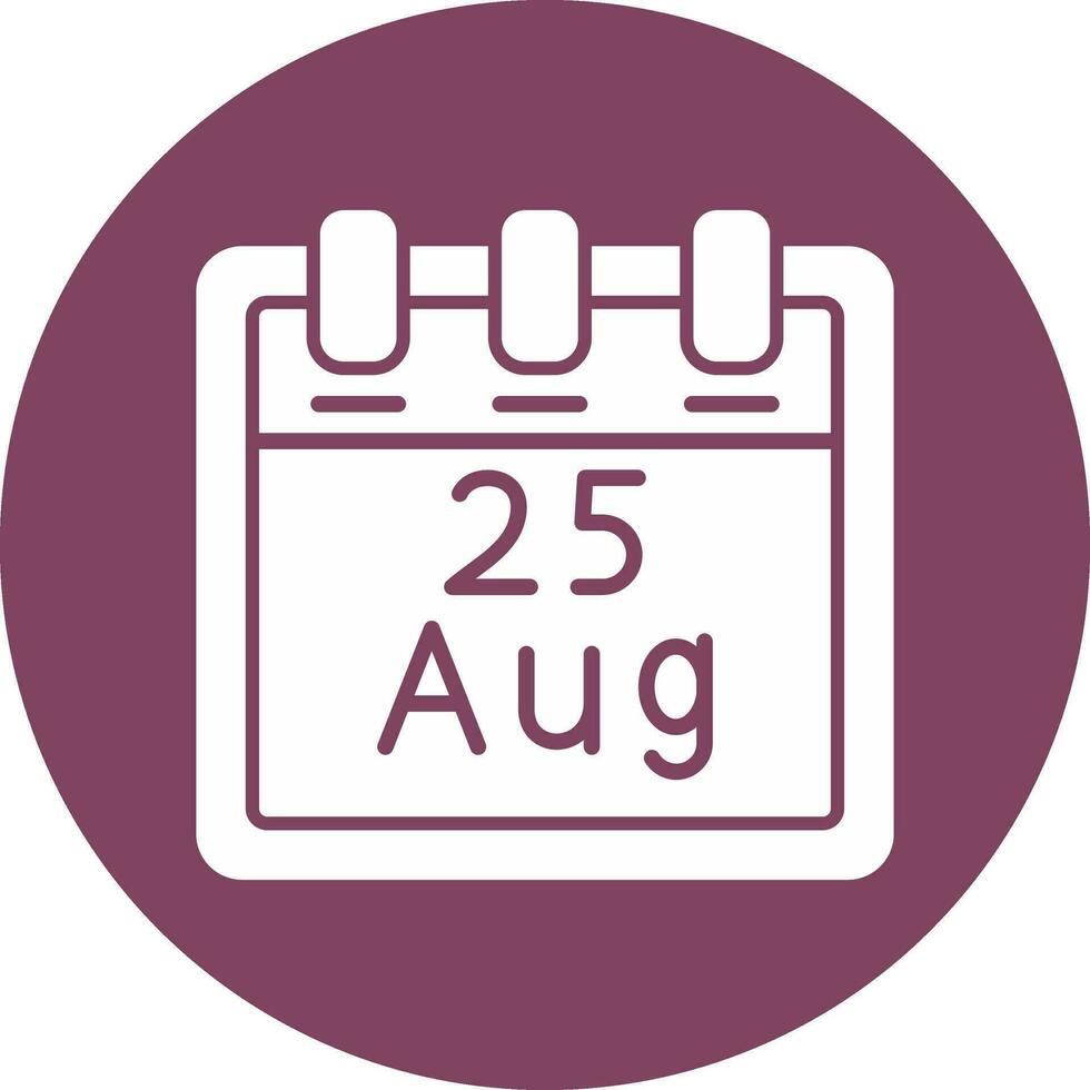 August 25 Vektor Symbol