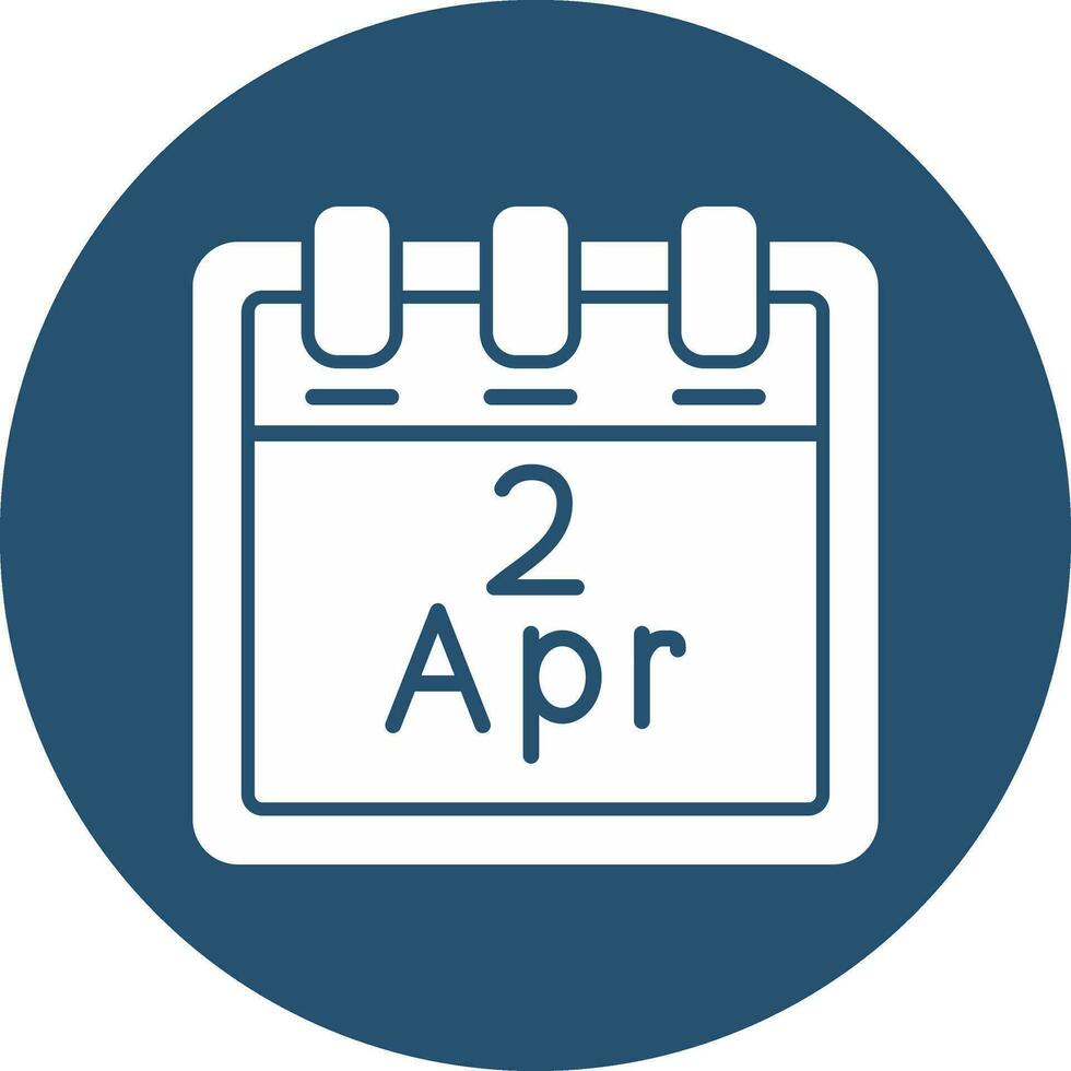 april 2 vektor ikon