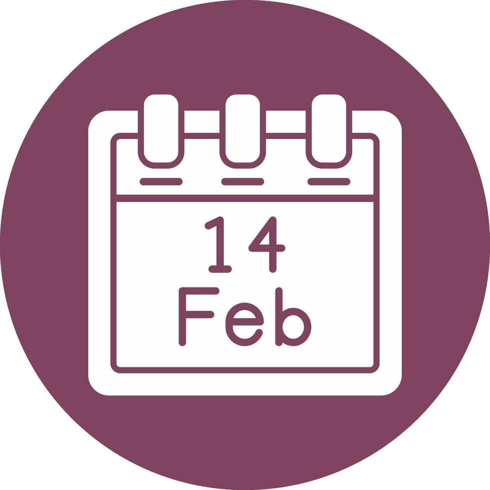 Februar 14 Vektor Symbol