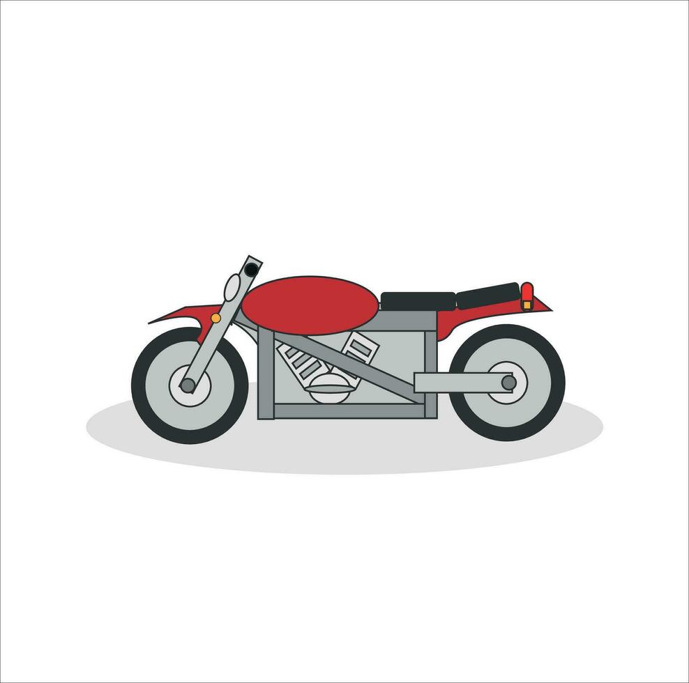 Motorrad auf Weiß Hintergrund vektor