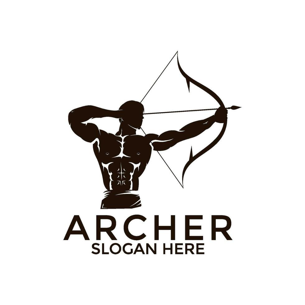 archer logotyp vektor, kreativ archer logotyp design mall vektor