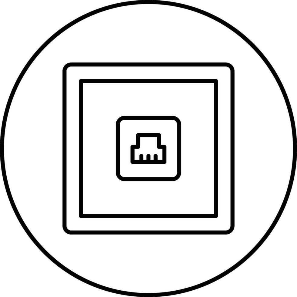 Vektorsymbol für Telefonsteckdose vektor
