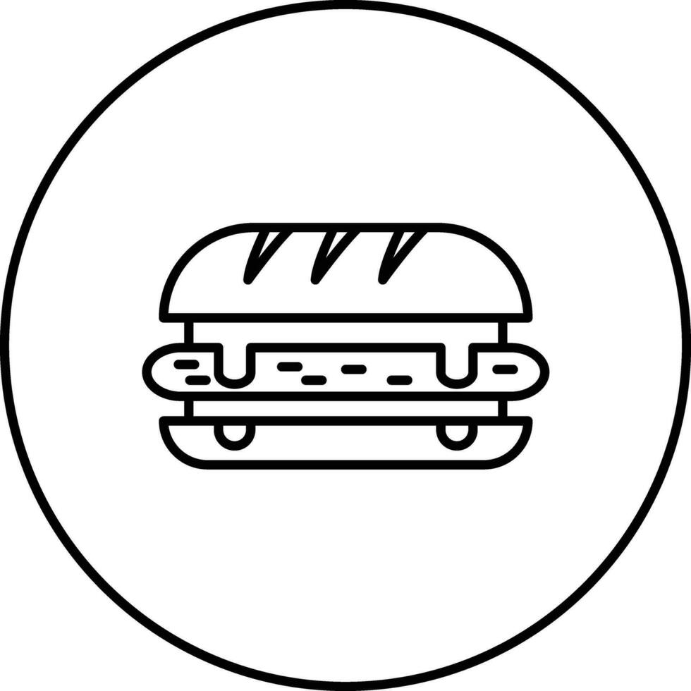 Feinkost Stil Sandwich Vektor Symbol