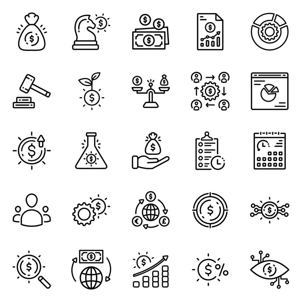business icon set - vektor illustration.