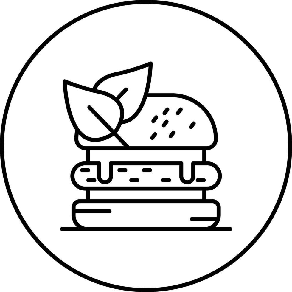 vegan Burger Vektor Symbol