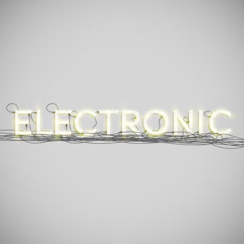 Elektrische Neonwortart, Vektorillustration vektor