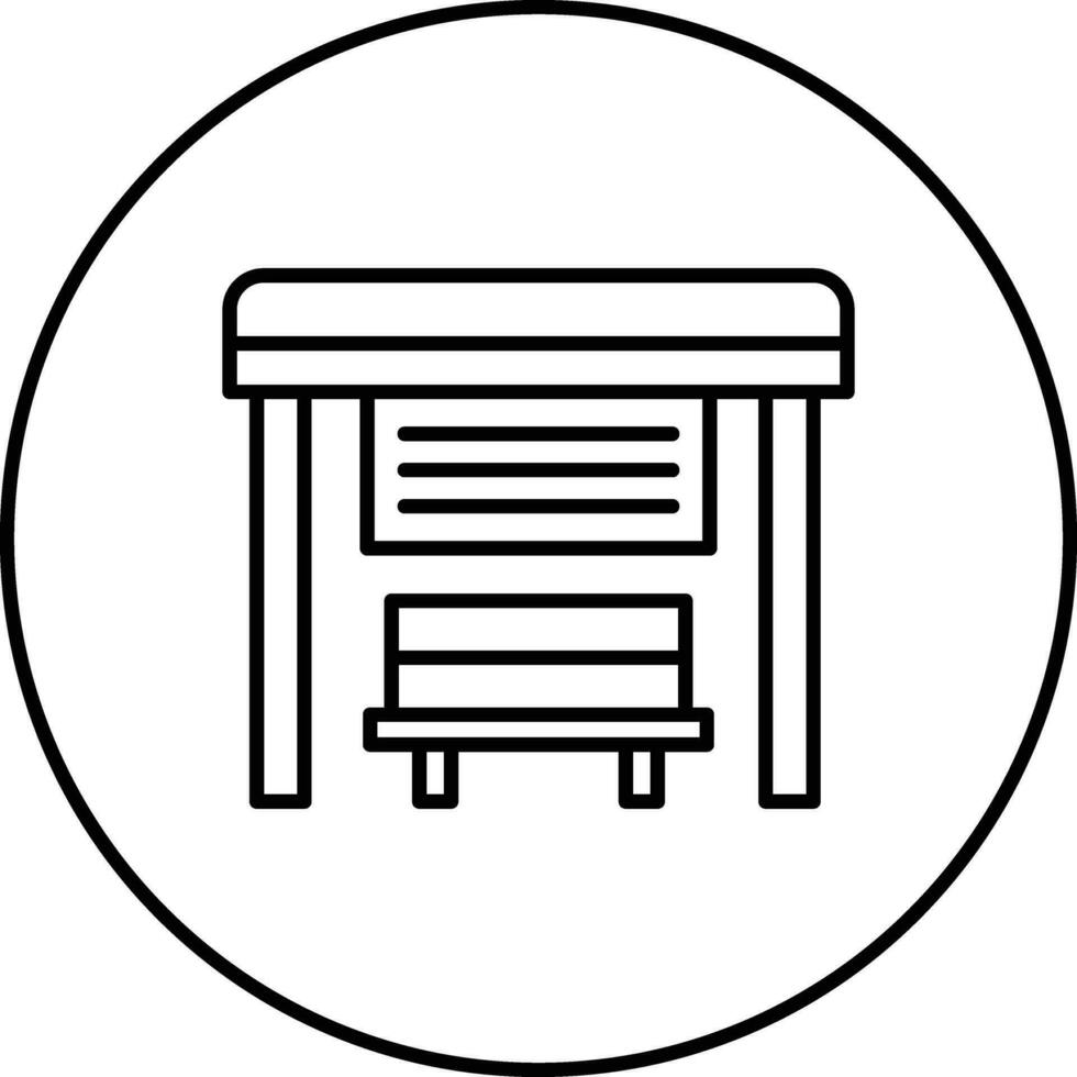 Bushaltestelle-Vektor-Symbol vektor