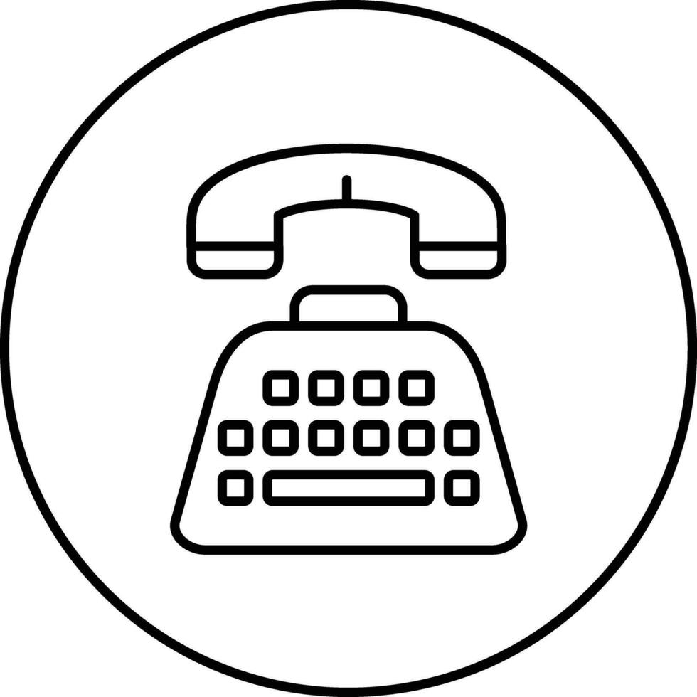 telefon skrivmaskin vektor ikon