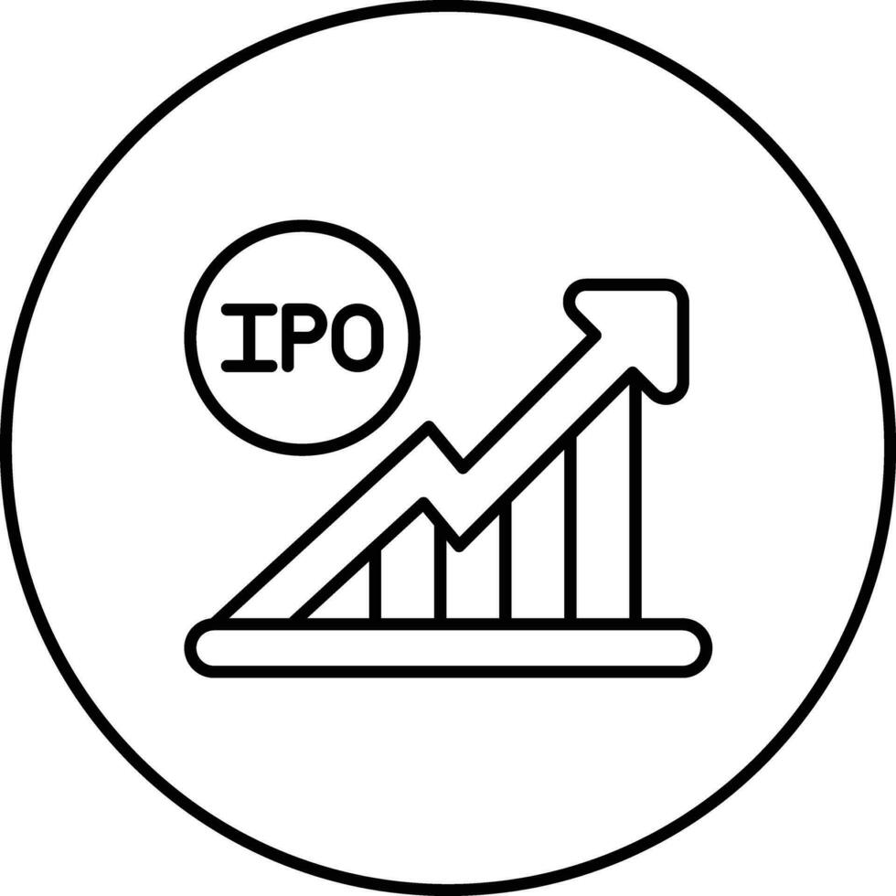 första offentlig erbjudande vektor ikon