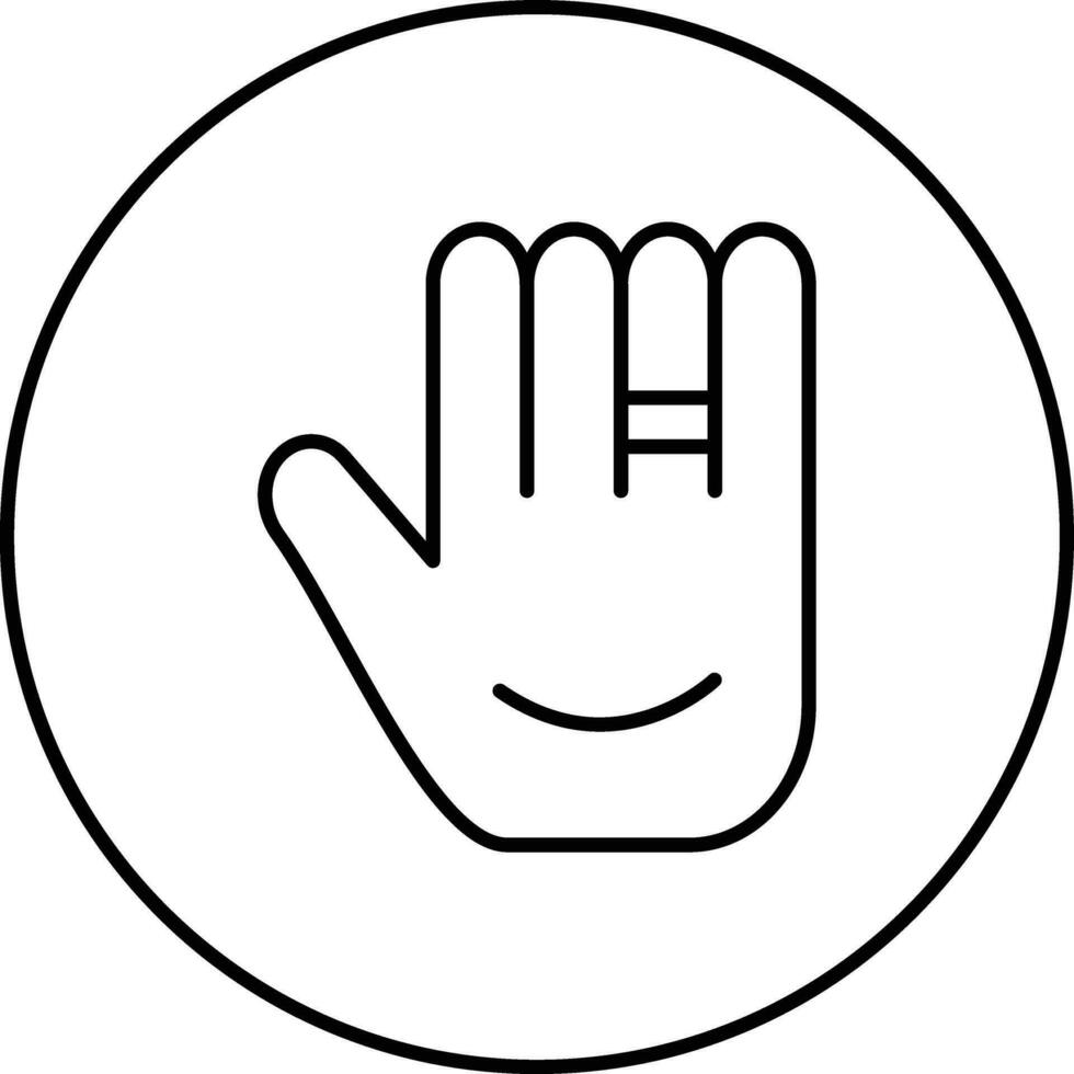 Vektorsymbol für den Ring in der Hand vektor