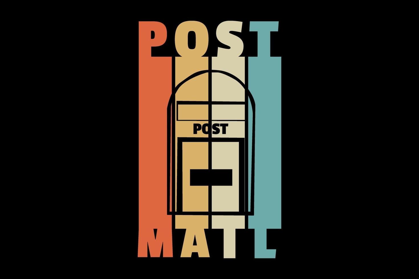 Post-Post-Silhouette Retro-Design vektor