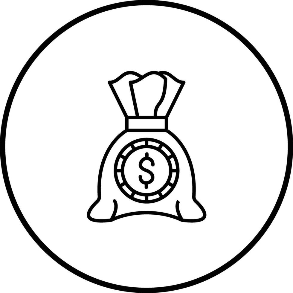 Geldsack-Vektor-Symbol vektor