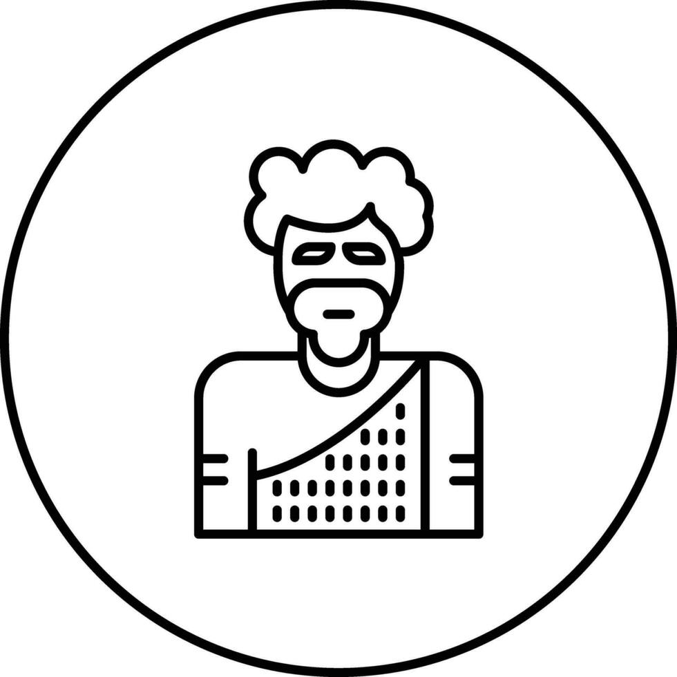 Neandertaler Mann Vektor Symbol