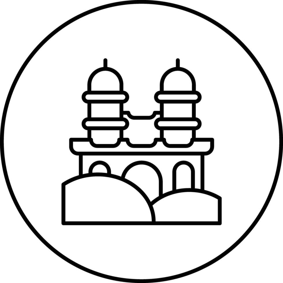 Wüste Tempel Vektor Symbol