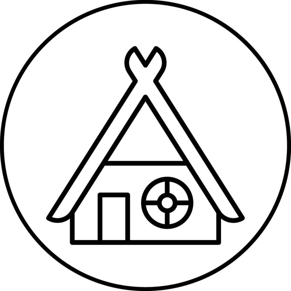 Wikinger Hütte Vektor Symbol