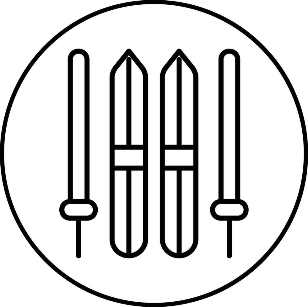 Wikinger Ski Vektor Symbol