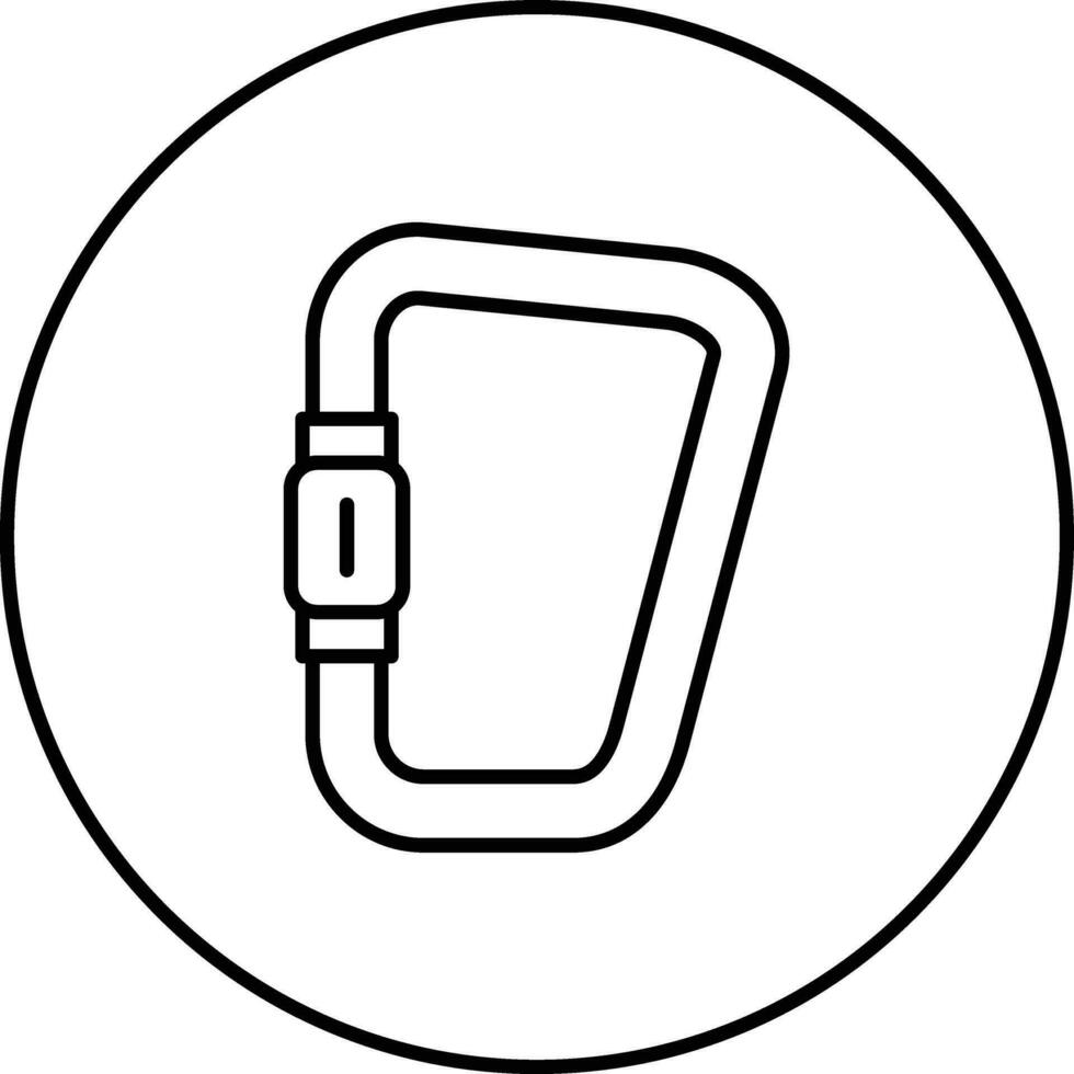 Karabiner-Vektor-Symbol vektor