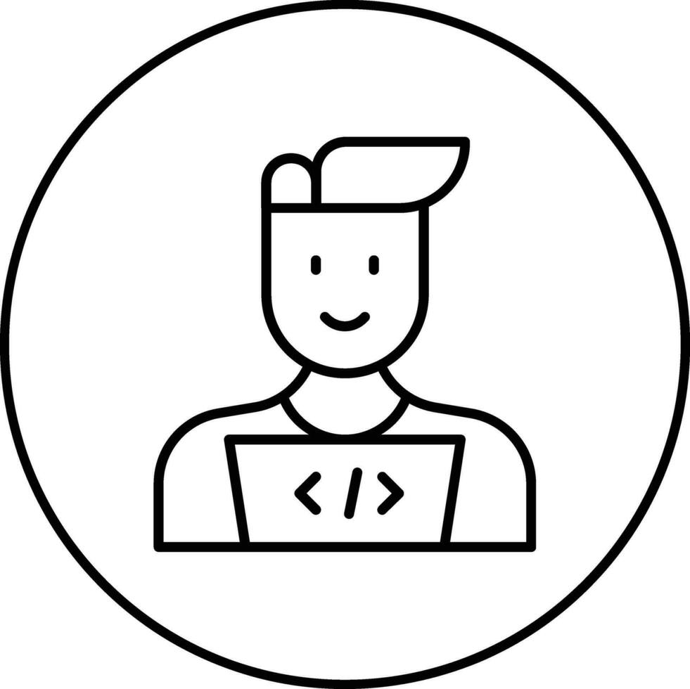 Netz Entwickler männlich Vektor Symbol