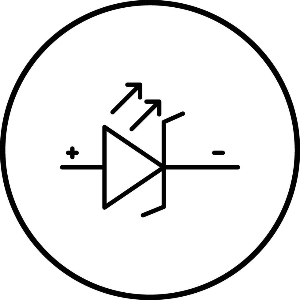 Vektorsymbol für Leuchtdioden vektor