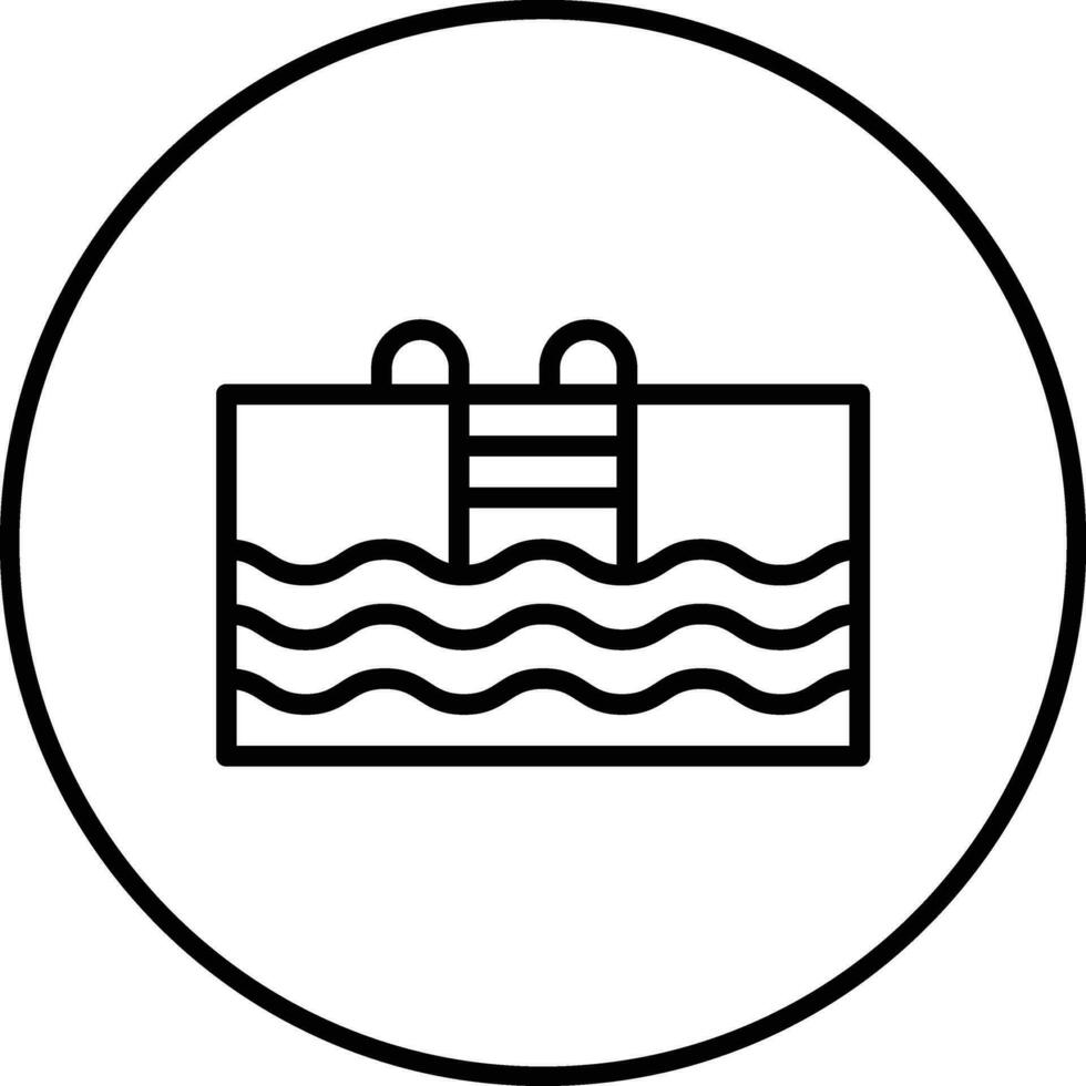 Schwimmbad-Vektor-Symbol vektor