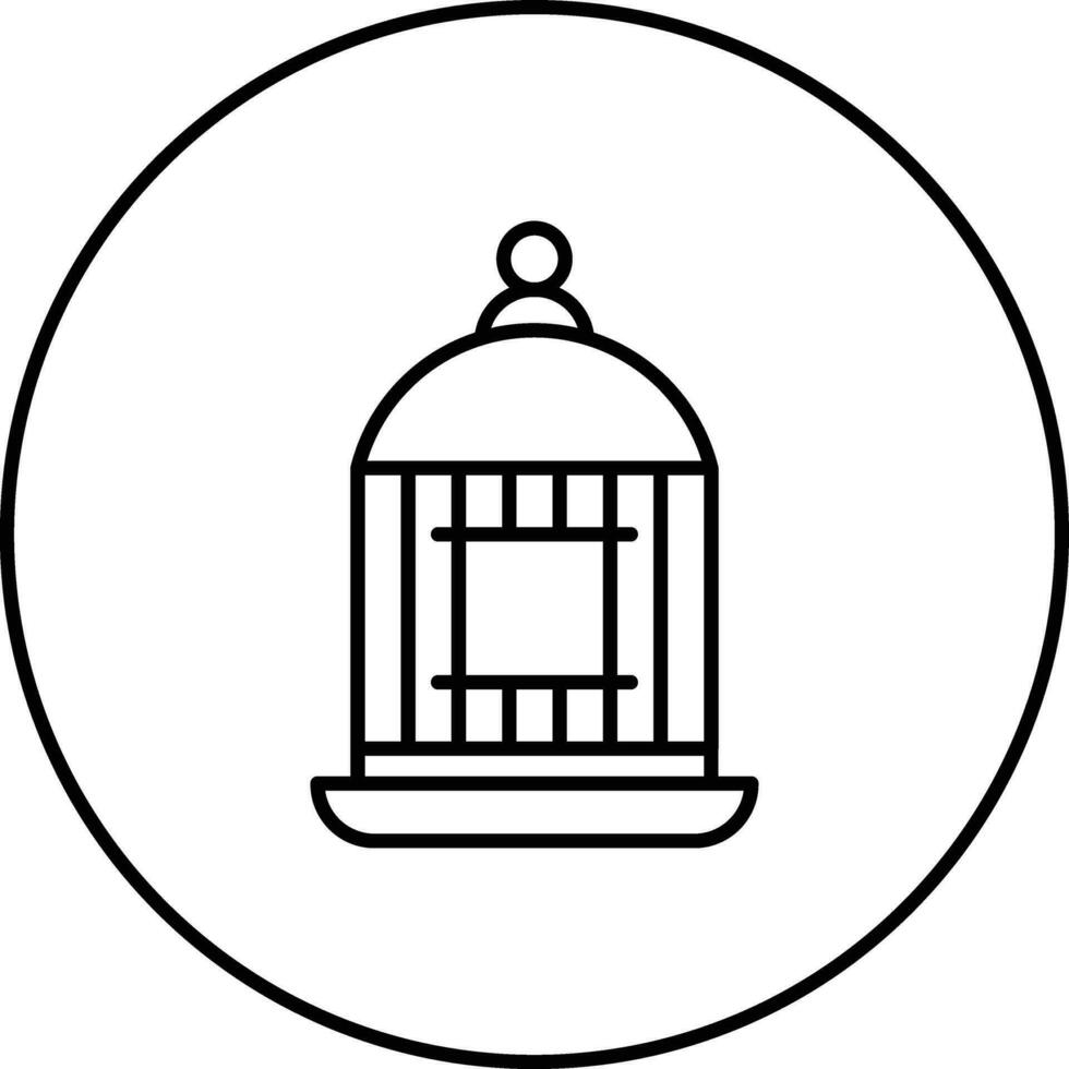 Vogelkäfig-Vektor-Symbol vektor