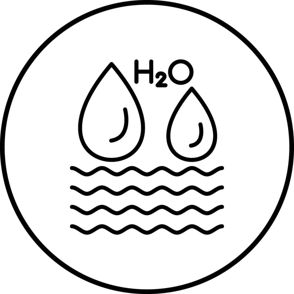 h2O vektor ikon