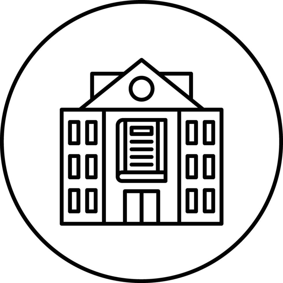 Vektorsymbol für Bibliotheksgebäude vektor