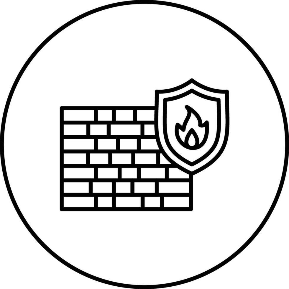Firewall-Vektor-Symbol vektor