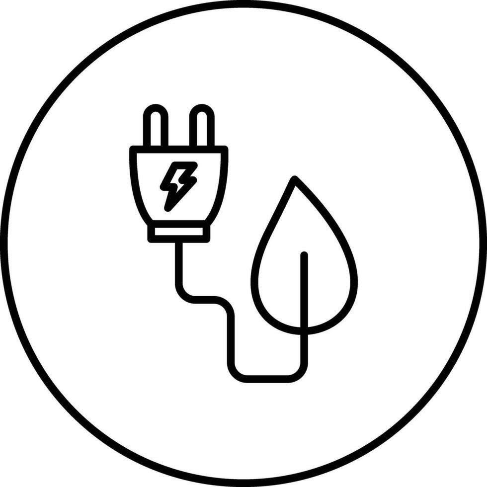 Öko Elektrizität Vektor Symbol